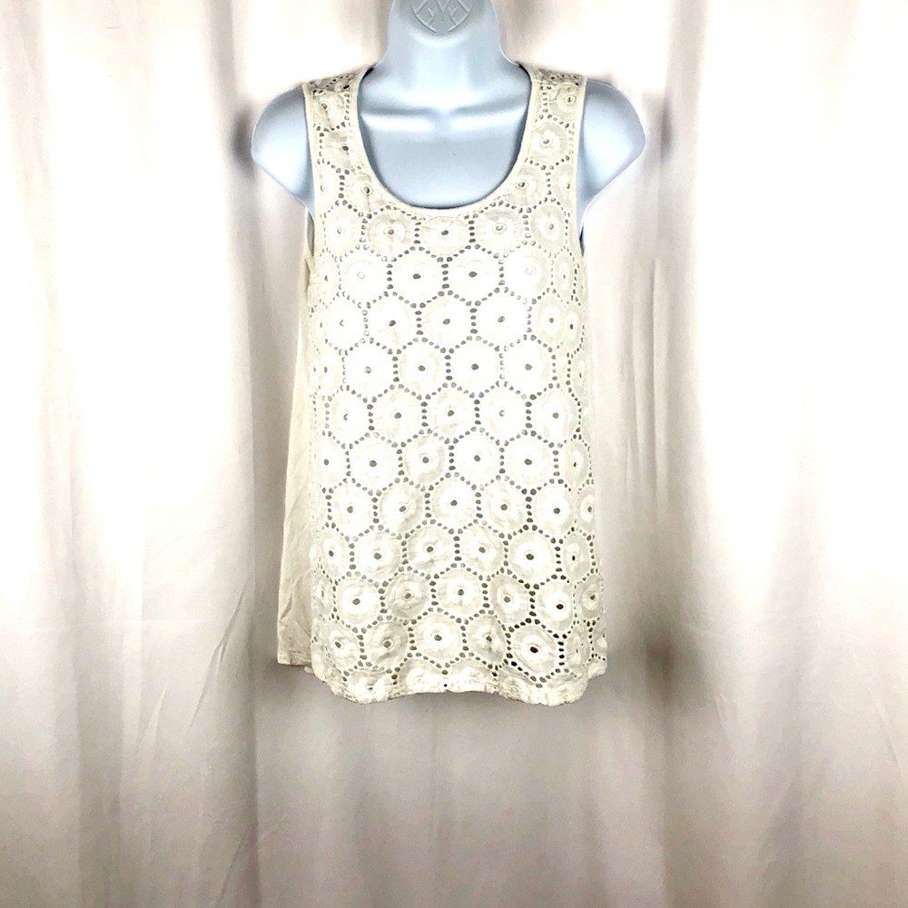 Hail3y:23 eyelet lace Cotton tank top S